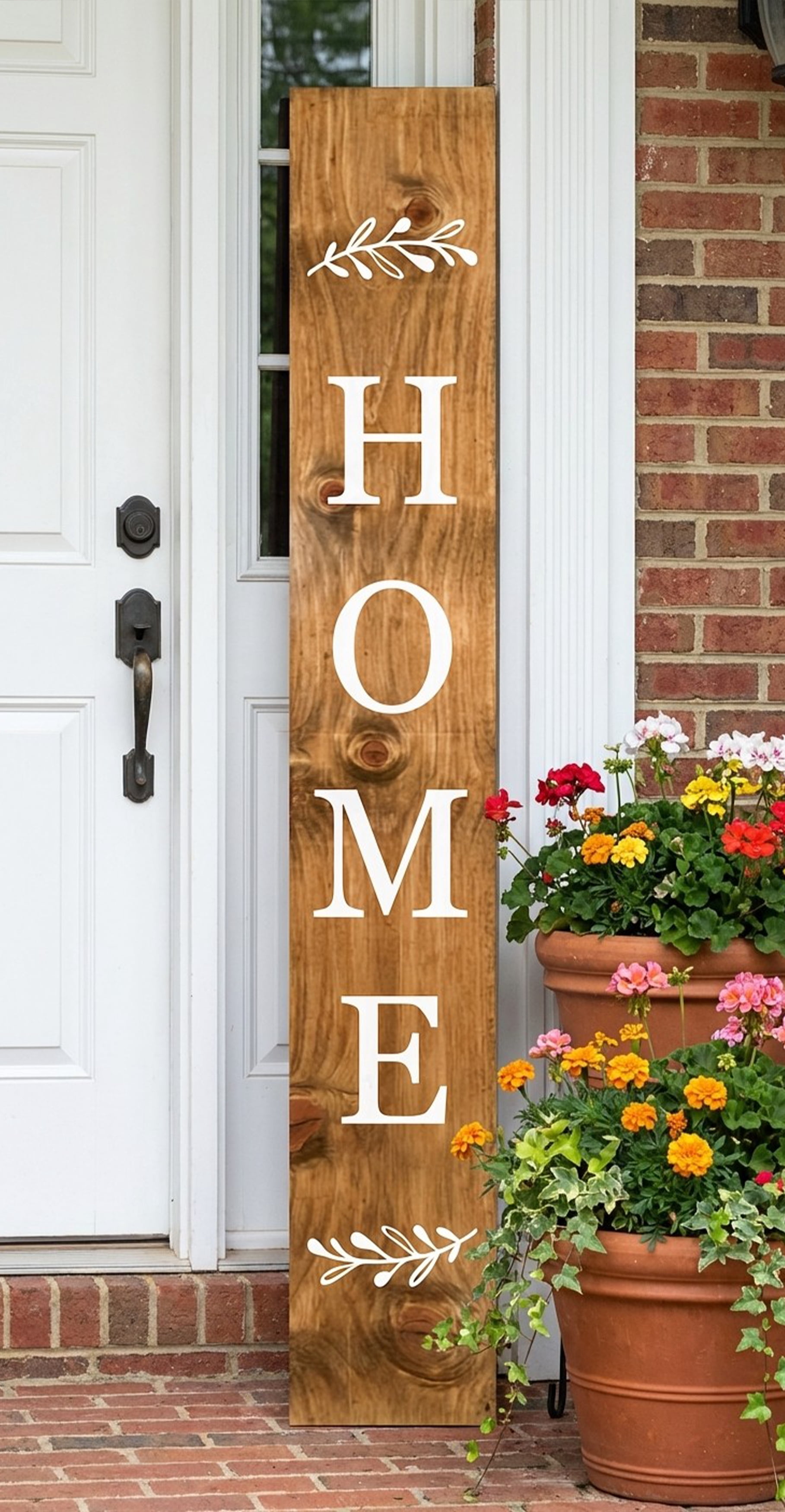 Calloway Mills 118104707 Welcome to our Home White Porch Leaner, 47" x 7.25"