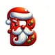 thumbnail image 3 of Adornos navideños, regalos navideños, paquete de 26 adornos navideños con el alfabeto de gorro y barba de Papá Noel, adornos colgantes festivos, colgante con letra inglesa de anciano con barba, 3 of 9