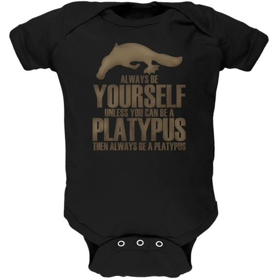 Always be Yourself Platypus Black Soft Baby One Piece - 18 month
