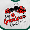 thumbnail image 4 of Inktastic My Grandpa Loves Me with Cute Ladybugs Boys or Girls Baby Bib, 4 of 4