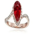 thumbnail image 2 of Limited Time Sale:1.25 Carat Red Pear cut Ruby and Halo Diamond Engagement Ring in 10k Rose Gold for Women on Sale, 2 of 2