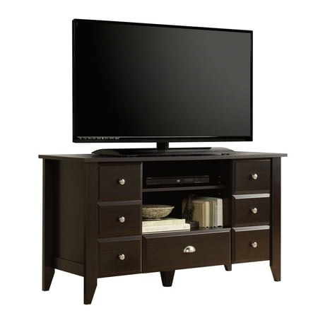 Sauder Shoal Creek Entertainment Credenza for TVs up to 50", Jamocha Wood Finish