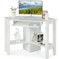 thumbnail image 1 of Costway Wooden Corner Desk With Drawer Computer PC Table Study Office Room White, 1 of 10
