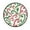 Red and Green Candy-cane, variant on 36.2 Inch Round Floor Mat Hats with Delicate Bows Carpet Decor Rug for Living Room Bedroom