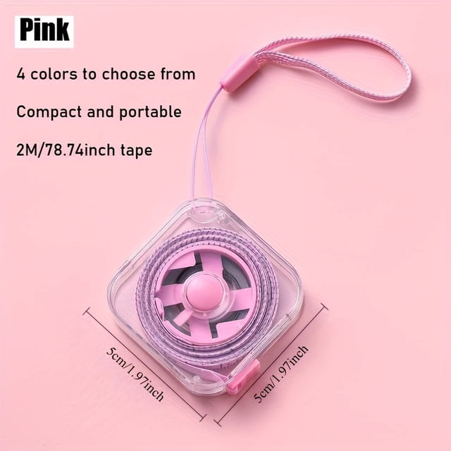 Cute Mini Soft Tape Measure, 2M/78.74inch Portable Body Measuring Tape for Sewing, Tailoring, Fitness & Home, Retractable Ruler