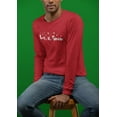 thumbnail image 2 of Old Glory Mens Christmas Let it Snow Script Snowflakes Long Sleeve T Shirt, 2 of 6