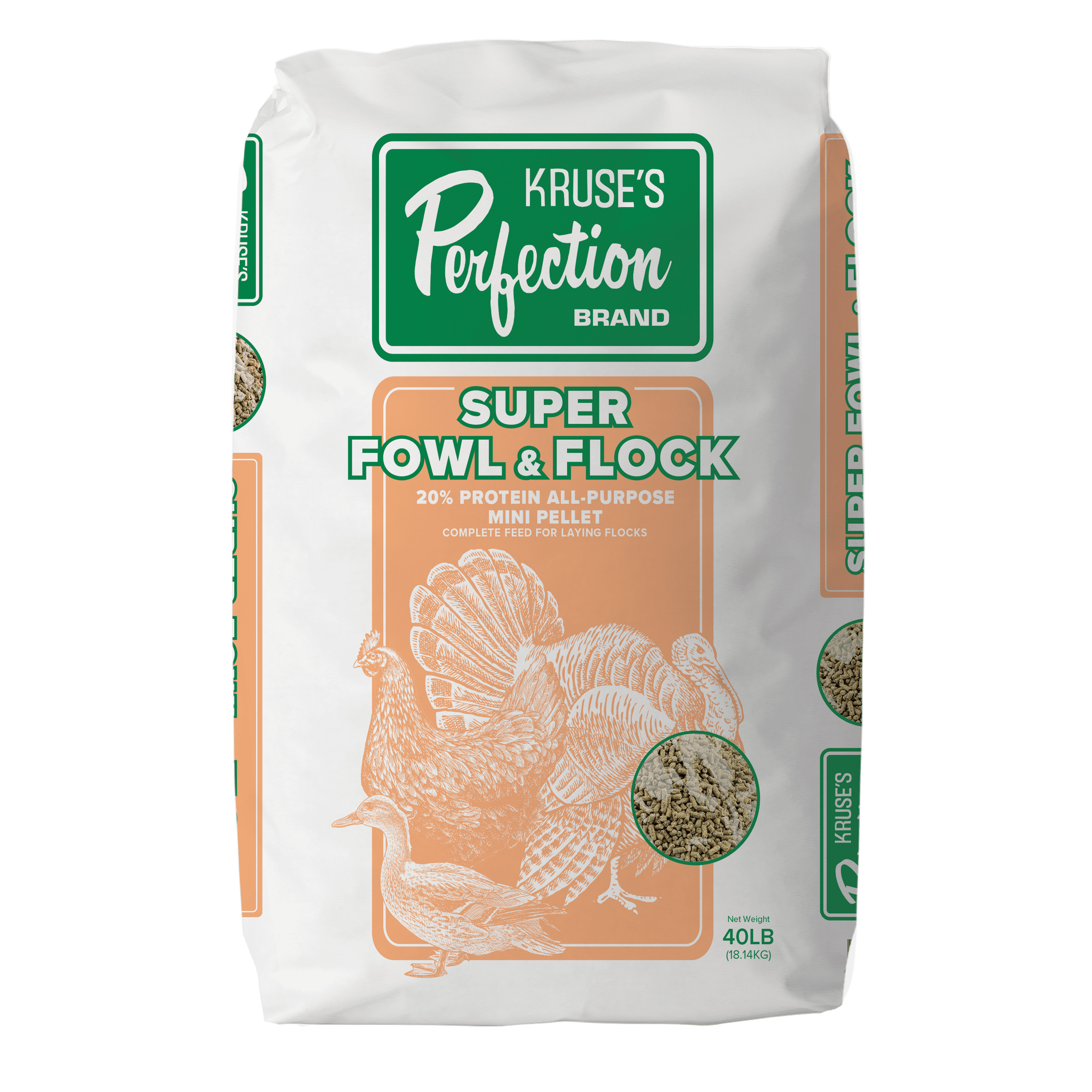 (4 pack) Super Fowl & Flock Pellet 40 lb Bag