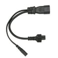thumbnail image 3 of IEC320 C14 CABLE DE ALIMENTACIÓN FEMENINA MOCHO A C5 C7, Impermeable de 11.8 Pulgadas de Extensión de Alimentación Resistente Al Calor de 10a 250V para lámparas de Escritorio, 3 of 7