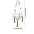 thumbnail image 3 of Cat Hammock Hanging Bed Pet Swing Boho Style Handwoven Basket with Mounting Kit for Indoor Wall Window Balcony Resting|Cotton,White,MIANHT, 3 of 6