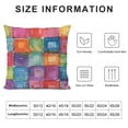 thumbnail image 5 of Throw Pillow Cushion Case, Colored Square Shaped Blurry Effects Design, Modern Accent Double-Sided Digital Printing,Multicolor, 5 of 5
