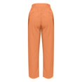thumbnail image 5 of Womens Travel Pants Cotton And Linen Elastic High Waist Pants With Pockets Loose Straight Nine Point Casual Trousers Breathable Comfortable For Daily Wear M Pants For Women, 5 of 6