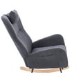 thumbnail image 5 of Cozy Teddy Upholstered Nursery Rocking Chair in Soft Fabric for Living Room, 5 of 8