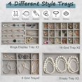 thumbnail image 3 of 8 Set Jewelry Organizer for Drawer Velvet Jewelry Trays, Jewelry Trays for Drawers Easy To Store Your Jewelry Storage Display Tray for Earring Necklace Rings Bracelet (Grey), 3 of 6