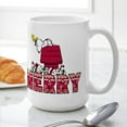 thumbnail image 6 of CafePress - Snoopy Merry 15 Oz Ceramic Mug - 15 oz Ceramic Large White Novelty Mug, 6 of 6