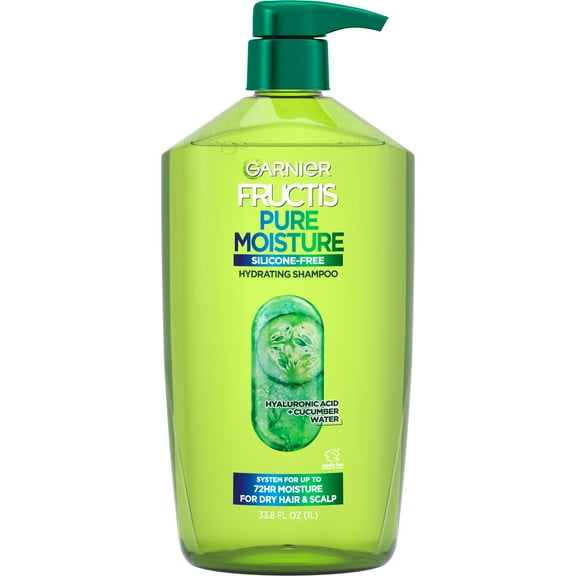 Garnier Fructis Pure Moisture Hydrating Shampoo with Hyaluronic Acid, 33.8 fl oz