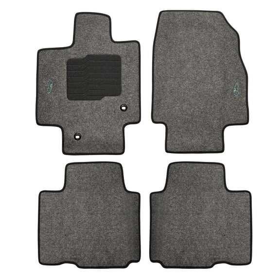 ecoMats Carpet Floor Mats for 2020 to 2026 Toyota Highlander, Front and Rear, Gray