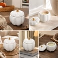 thumbnail image 5 of Naittoop Farmhouse Ceramic Pumpkin Candle Gift, Autumn Scented Candle,Soy Wax Pumpkin Jar Candles, Thanksgiving Halloween Home Table Centerpiece Farmhouse Decor Gift Orange, 5 of 7