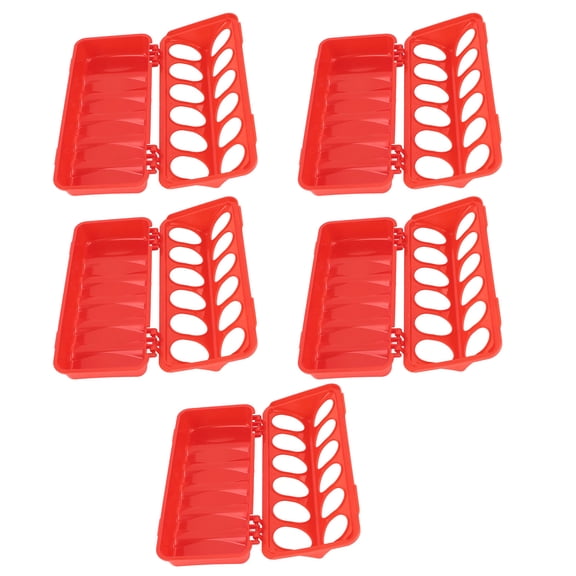 Kitchen Long Trough Chicken Feeder, Flip Top Chick Feeder 5pcs No Waste for Poultry