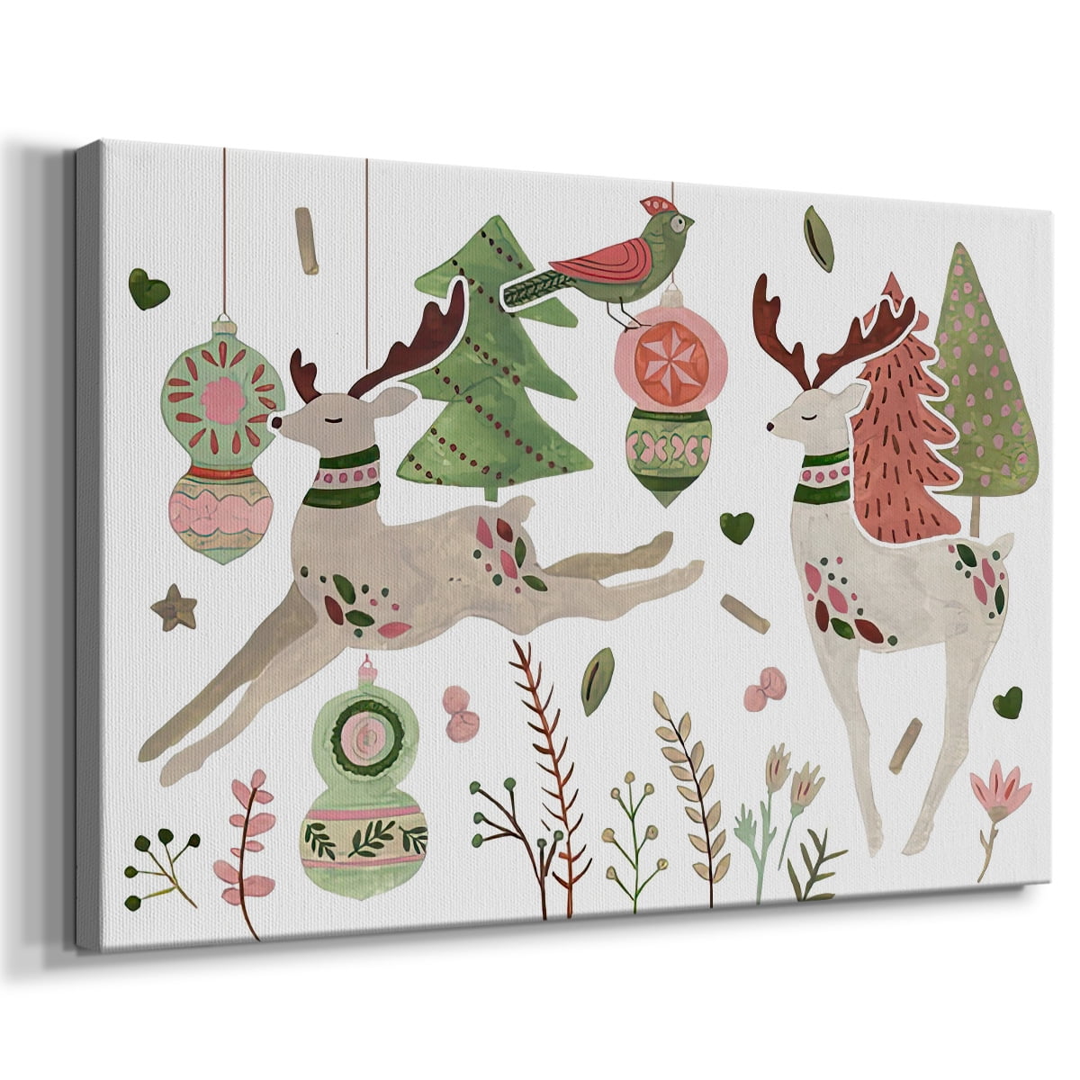 Reindeer Wishes Collection A- Gallery Wrapped Canvas