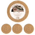 thumbnail image 1 of Juego de 4 individuales redondos tejidos BAVIFY de 33 cm, natural, 1 of 6