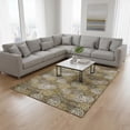 thumbnail image 2 of HomeRoots 672168 8 x 10 ft. Brown Taupe & Beige Polka Dot Washable Machine Made Rectangle Area Rug with UV Protection, 2 of 9