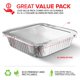 thumbnail image 2 of Sartenes de aluminio cuadrado Stock Your Home de aluminio de 8 x 8 pulgadas (paquete de 20), 2 of 7