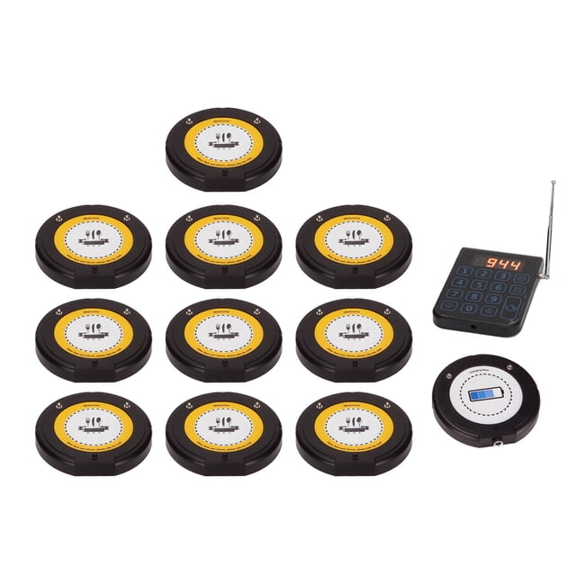 Sistema de buscapersonas inalámbrico para restaurantes,Sistema de buscapersonas para restaurantes Sistema de llamadas inalámbrico de 1000 m Sistema de buscapersonas inalámbrico en posavasos True Excellence