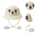 thumbnail image 6 of yuksok Bunny Straw Hat Cap Fashionable Cute Protection for Trips Dress up Commuting White, 6 of 9
