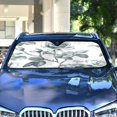 thumbnail image 4 of ALAZA Flower Watercolor Windshield Sun Shade Car Foldable Sun Visor Block UV Rays Protector 55"x27.6", 4 of 8