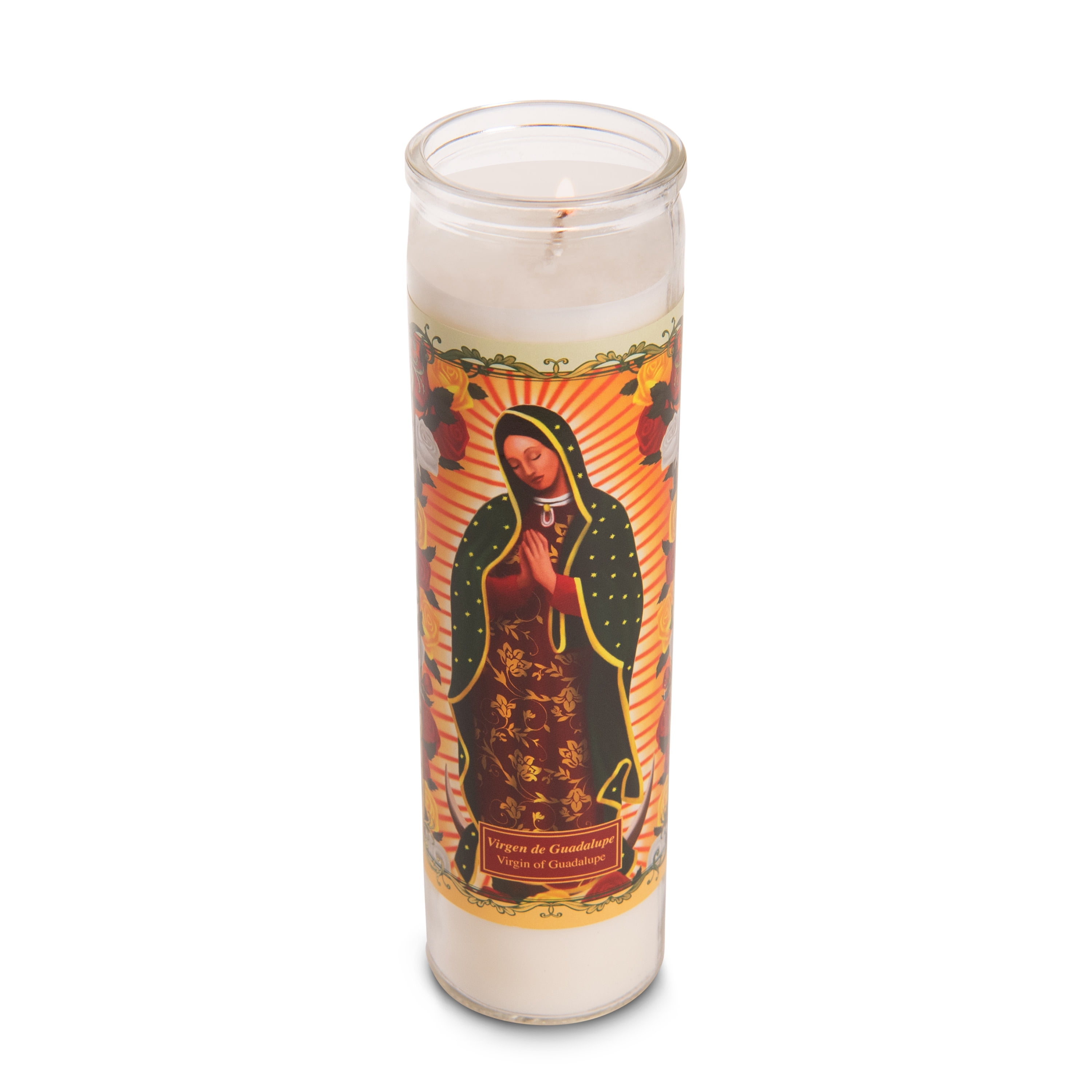 Luz De Gracia Virgin de Guadalupe Unscented Religious Candle, 9.87 oz