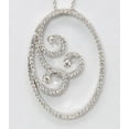 thumbnail image 2 of CaratsDirect2U, 18k White Round Diamond Single Row Prong Set Open Elliptical Necklace Pendant With Spirals(1.5 ct, G, VS), 2 of 5