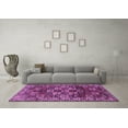 thumbnail image 3 of Ahgly Company Indoor Square Persian Purple Traditional Area Rugs, 5' Square, 3 of 4