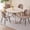 Brown Chairs, variant on 5 Piece 47" Round Dining Table Set for 4, Modern Kitchen Dinner Table with 4 Mid Century Chairs, Stable Cross-Leg, Fashion Furniture Set for Dining Room, Beige