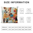 thumbnail image 5 of Cubist dog Graphic Decorative Men Women Boy Girl Room Cushion Throw Pillow Cover for Home Couch Living Room Bed Sofa   Pillow Covers 全年适用 Pillow Case 1PC, 5 of 5