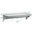 thumbnail image 4 of 2-Pack 12x24 Inch Stainless Steel Wall Shelf with Backsplash & Hooks, Multifunctional Kitchen Storage & Organizer, 4 of 6