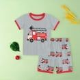 thumbnail image 6 of EnJoCho Baby Casual Outfit Cartoon Car Print Children's Two Piece Set of Boys' T Shirts with Short Sleeves and Shorts Baby Kids Party Comfort Clothing Trendy Set, 6 of 9