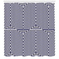 thumbnail image 3 of Ambesonne Geometric Shower Curtain, Geometrical Triangle, 69"Wx70"L, Dark Blue and White, 3 of 3