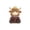 C, variant on Diceymbol Cute Highland Cow Figurine Holding Flower Bow 2.95In for Home Office Desk Shelf Tabletop Decor