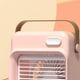 thumbnail image 2 of Mini enfriador de aire portátil de sobremesa con USB, ventilador de refrigeración con 3 velocidades, color rosa, 2 of 5