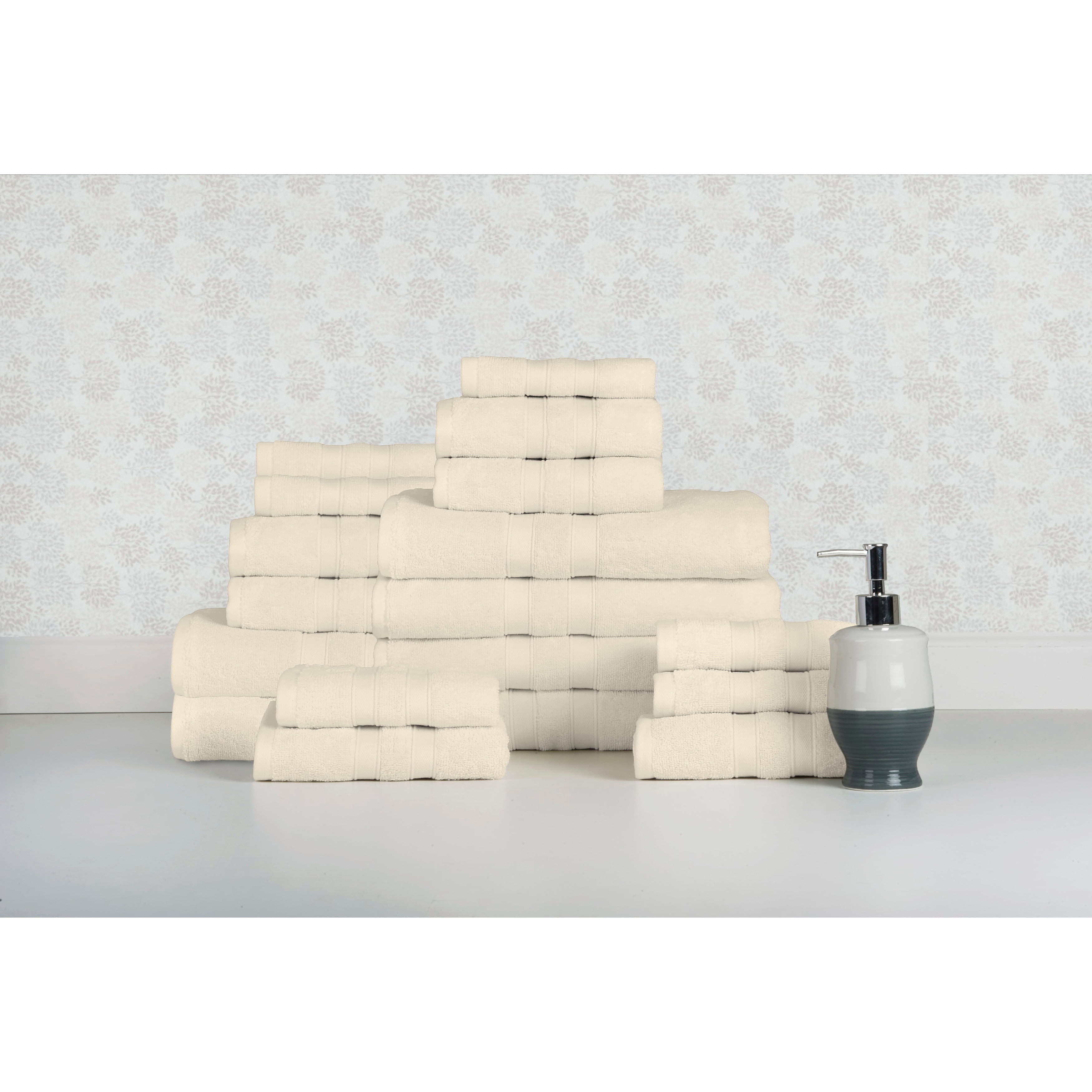 Bibb Home 100% Cotton 6-Piece Towel Set