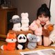 thumbnail image 4 of Animales de peluche creativos: mapache, zorro, husky, gato, mono, papá, juguete circular envuelto alrededor del brazo, muñeca de juguete para regalo de cumpleaños y Navidad, 4 of 5