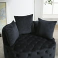 thumbnail image 3 of 40.6 In. Width Black Velvet Chair - Foam Filled For Cozy Living Space Stylish Room, 3 of 6