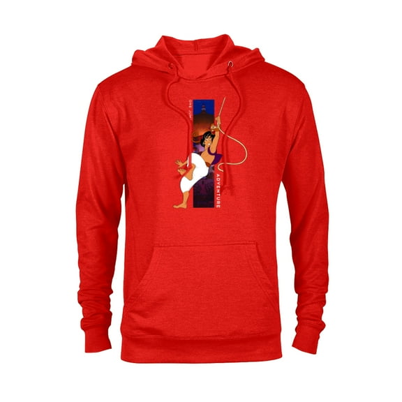 Disney Aladdin and Abu One Jump Into Adventure T-Shirt - Pullover Hoodie for Adults - Customized-Red Heather