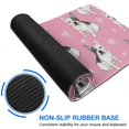 thumbnail image 6 of Long Mouse Pads for Desk,Pink French Bulldog Love Heart Desk Mats on Top Of Desks, Desk Mouse Pad Extra Large with 3mm Non-Slip Base and Stitched Edge for Gaming,Office,Work,Home 31.5"x11.8", 6 of 6