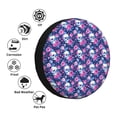 thumbnail image 4 of Yiaed Skull Flower Print Tire Wheel Cover, Waterproof Spare Tire Cover Fit for Jeep, Truck,Trailer, RV, SUV, Camper and Most Vehicle-15 inch, 4 of 6