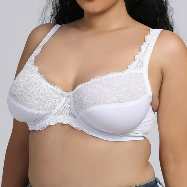CHGBMOK Women's Cotton Full-Coverage T-Shirt Bra, Perfect Plus Size Stretch  Push-Up Bra, Convertible Bras for Women with Adjustable Shoulder Straps