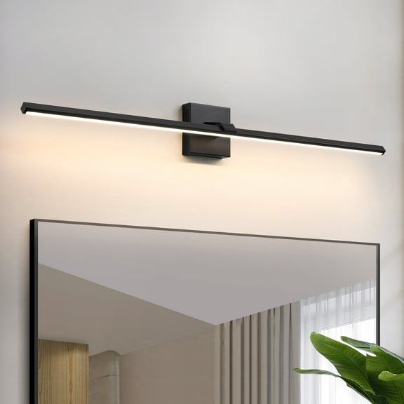 Modern Vanity Lighting Fixtures 39 Inch Bathroom Vanity Lights Over Mirror Wall Sconce for Bathroom Black Warm Lighting Bath Wall Sconce
