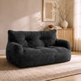 thumbnail image 4 of PamapicLife 61"W Bean Bag Chair Home Adult Large Foam Filled and Plush Corduroy Indoor Bean Bag Chair with Manual, Black, 4 of 8