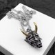 thumbnail image 2 of Collar con colgante de calavera JAMW Acero Inoxidable Estilo Retro Vintage Punk, 2 of 5