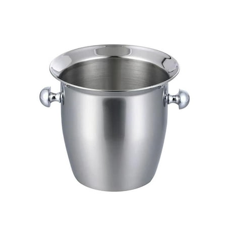 

Stainless Steel Horn Champagne Bucket Thickened Ice Bucket Ice Bucket Stylish Grape Wine Barrel Hotel Bar KTV Cooling Barrel Wine Barrel for Party Wedding Camping
